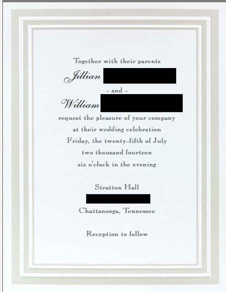 When did you order your invitations ?