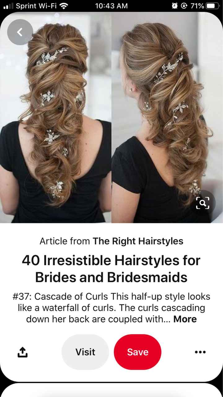Suggestions- Wedding dress has beautiful back design but i hate having having my hair up! - 1