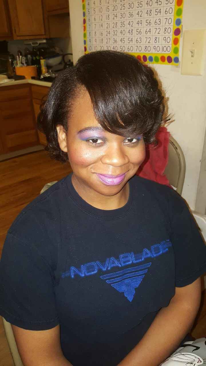 So I had my hair and makeup trial today!