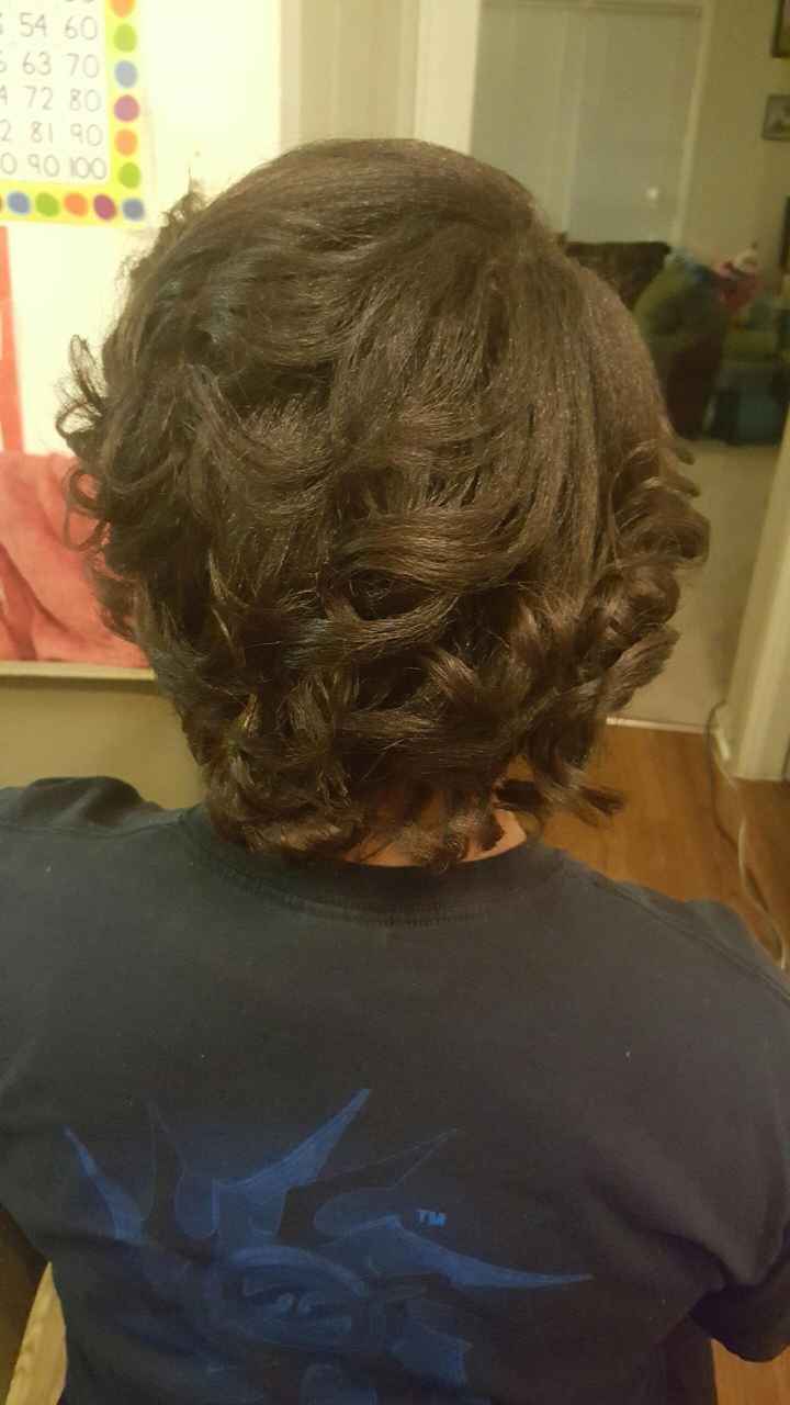 So I had my hair and makeup trial today!