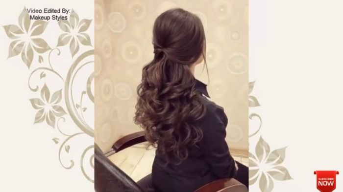 Half up & half down and down hairstyles - 1
