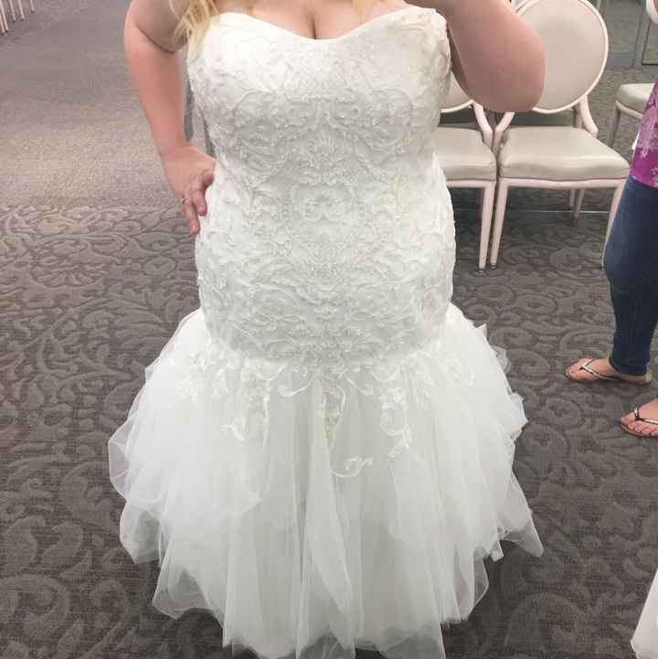 What was your least favorite wedding dress on you?