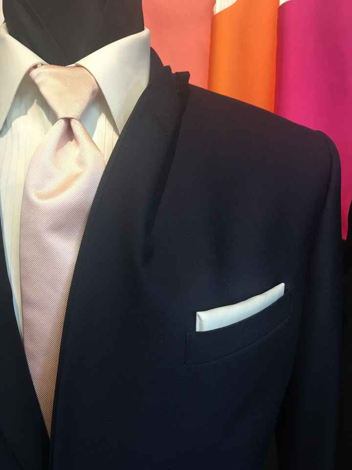 Navy suits for BM & groomsman