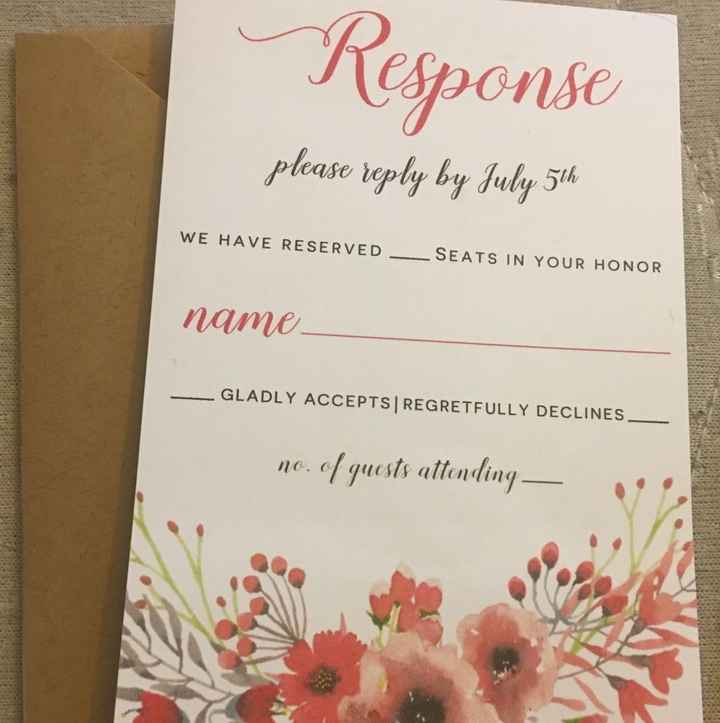 Show me your RSVP cards!