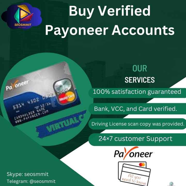 Buy Verified Payoneer Accounts-Best Digital Payment Service