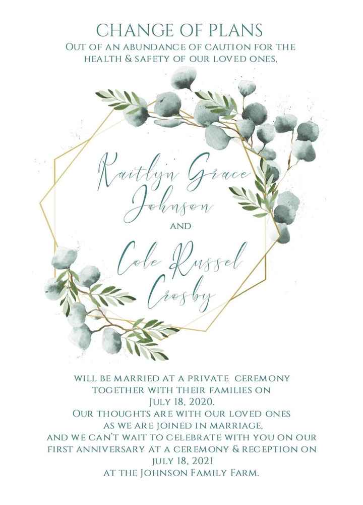 Covid: How to uninvited people for a smaller ceremony?!? 1