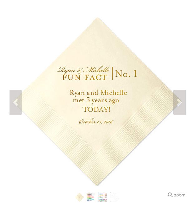fun facts napkins: