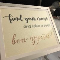 printed signs and put them in frames. Foiled some words to make it pretty