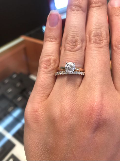 Ladies with solitaire rings, i want to see your wedding  band! 1