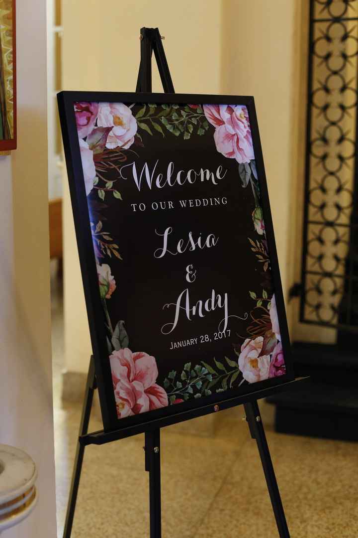 Wedding welcome sign