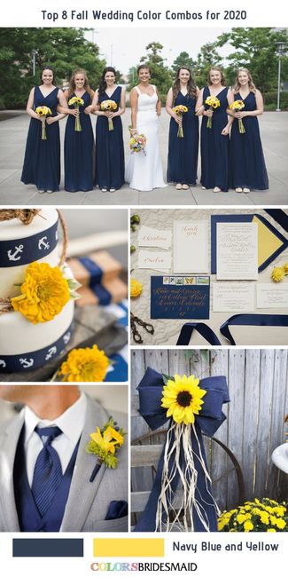 Navy Blue and Yellow