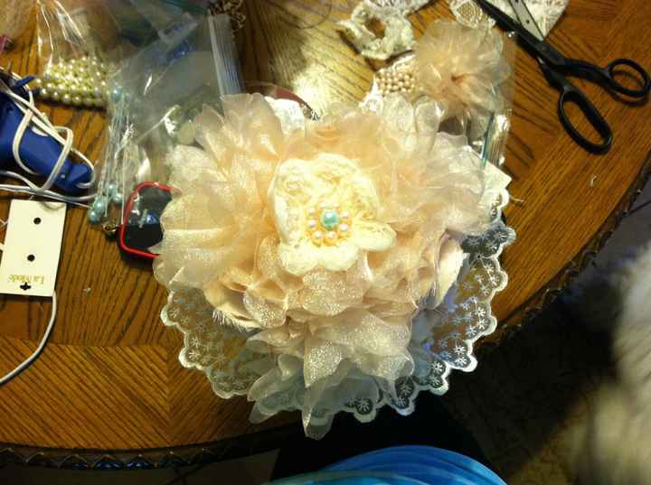 Mock up of my fabric flower bouquets