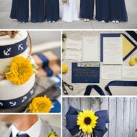 Navy Blue and Yellow