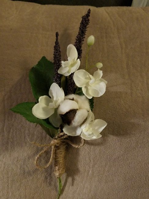 Working on boutonnieres