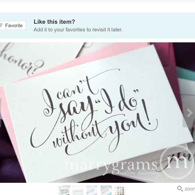 How to ask my MOH/bridesmaids?