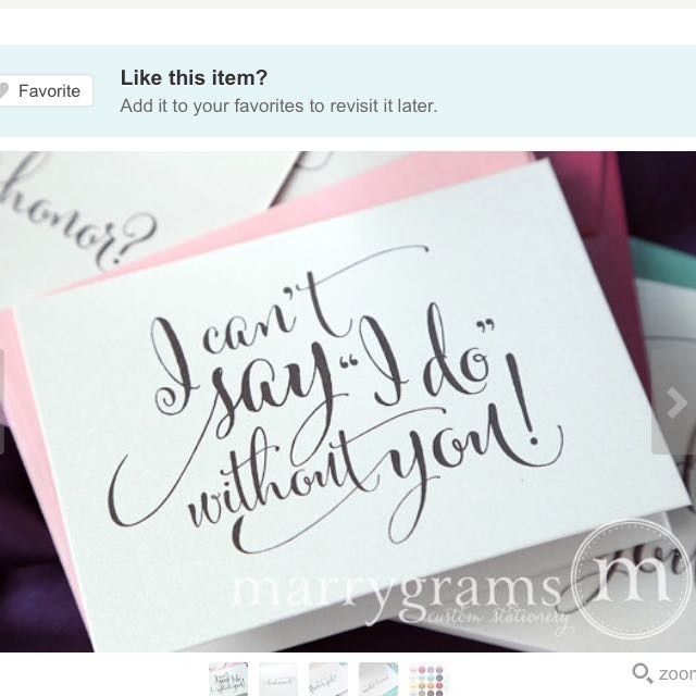 How to ask my MOH/bridesmaids?