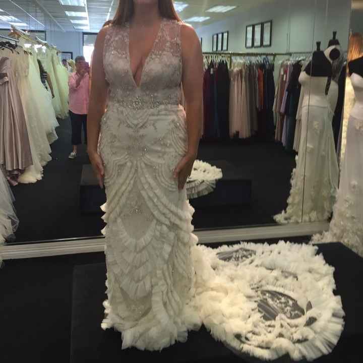 Pics of Sheath dress on plus size bride?