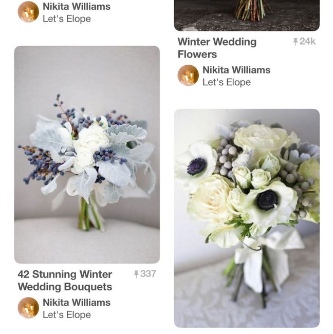 What kind of flowers with my nude & silver dress? 6
