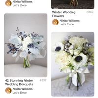 What kind of flowers with my nude & silver dress? - 1