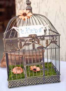 Decorating a Bird Cage Card Box
