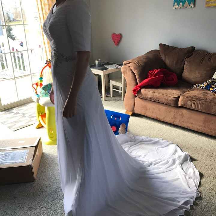I'm back and tried on my dress!