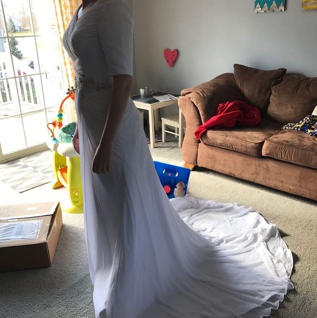 I'm back and tried on my dress!