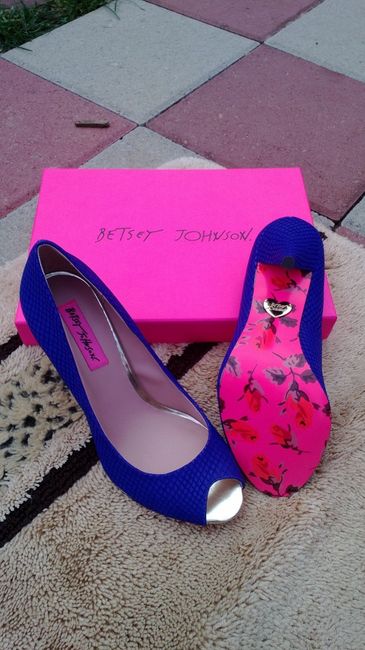 So I found my blue wedding shoes..