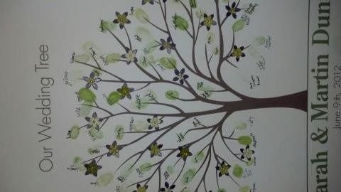 put the Finnishing touches on my wedding tree