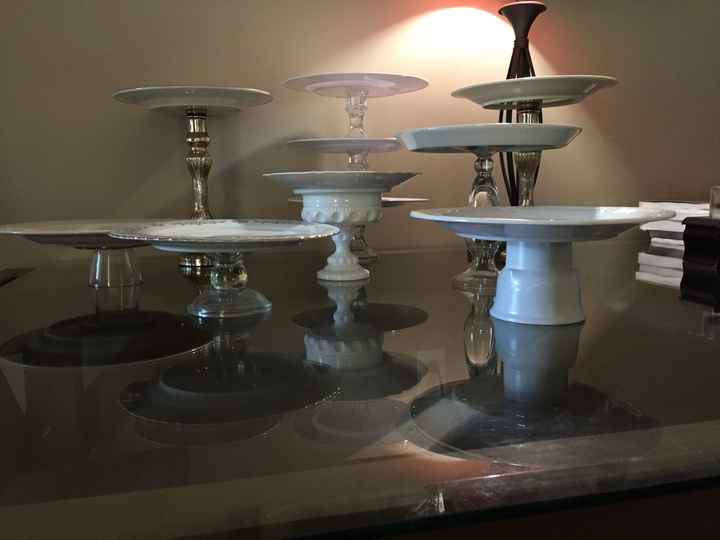 DIY cake stands for dessert table