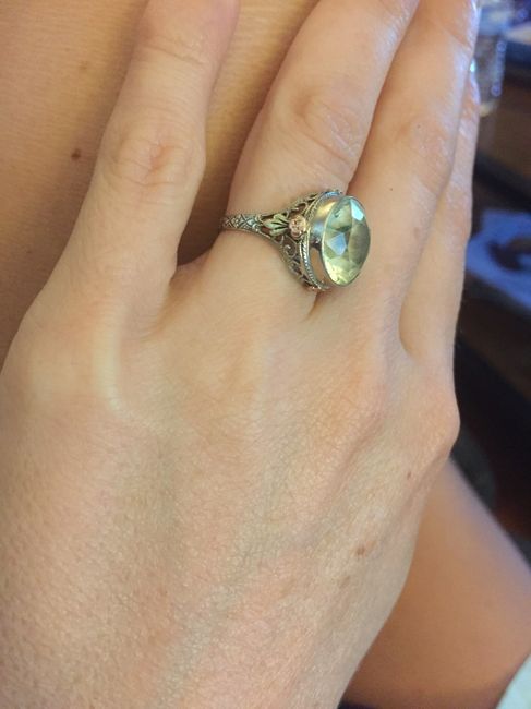 Tried to revive an old thread, but it wouldn't post...so Show me your nontraditional engagement ring