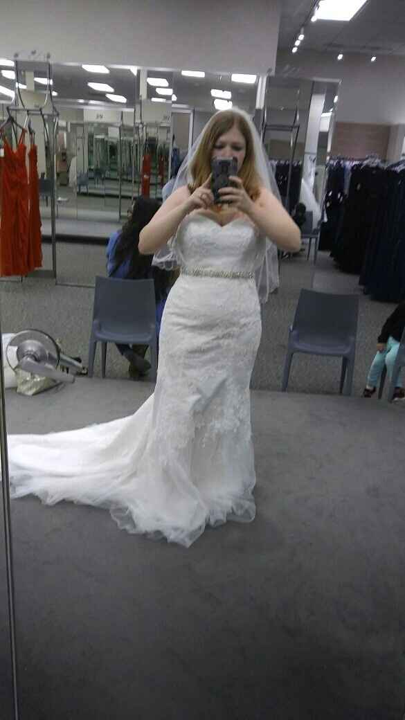 Tried on the dress again