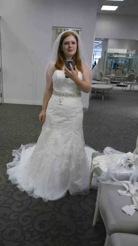 Tried on the dress again