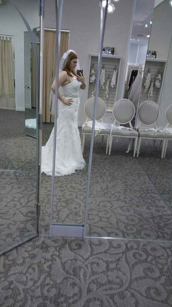 Tried on the dress again