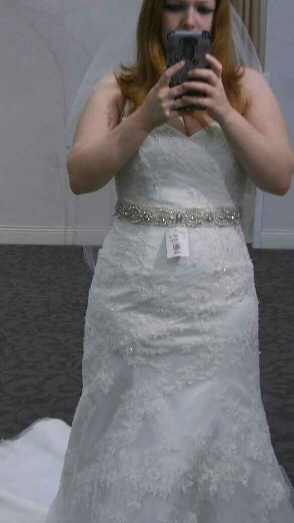 Tried on the dress again