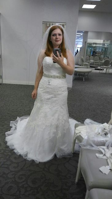 Tried on the dress again