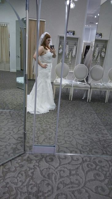 Tried on the dress again