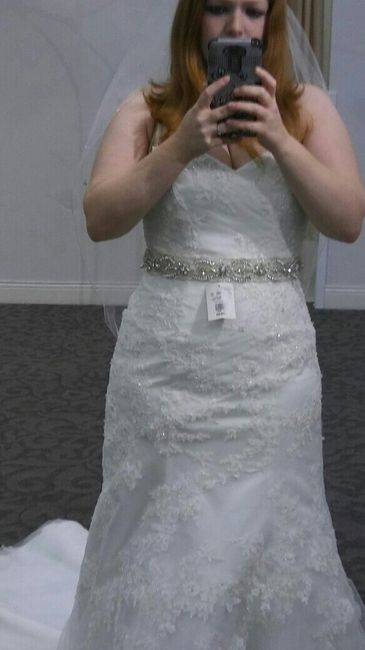 Tried on the dress again