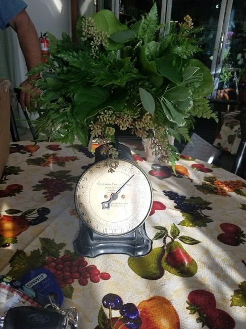 The start of centerpieces and bridal party bouquets!