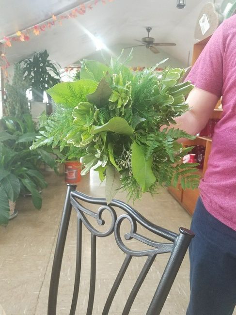 The start of centerpieces and bridal party bouquets!