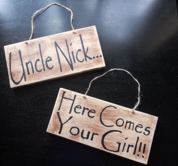 Here comes our bride sign
