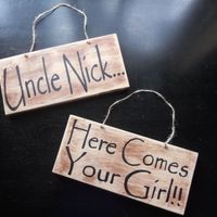 Here comes our bride sign