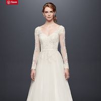 David's bridal alterations- lined sleeves - 1