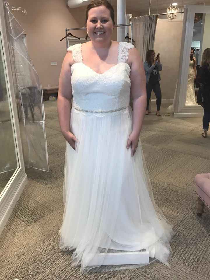 Went back to try on my dress!