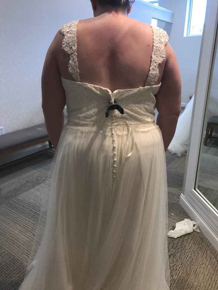 Went back to try on my dress!