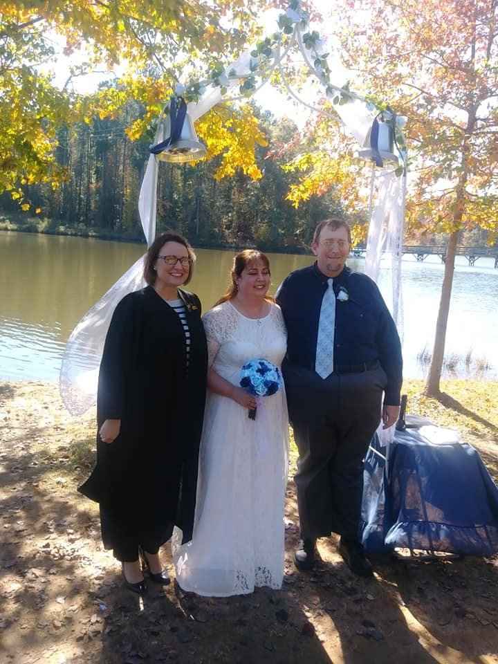 with officiant 