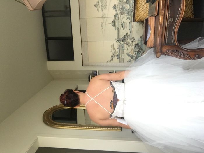 My dress is in my grubby little hands!