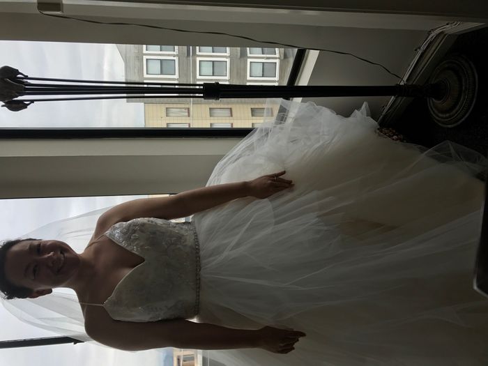 My dress is in my grubby little hands!