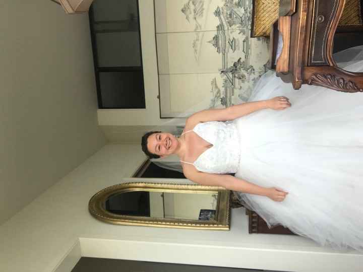 My dress is in my grubby little hands!