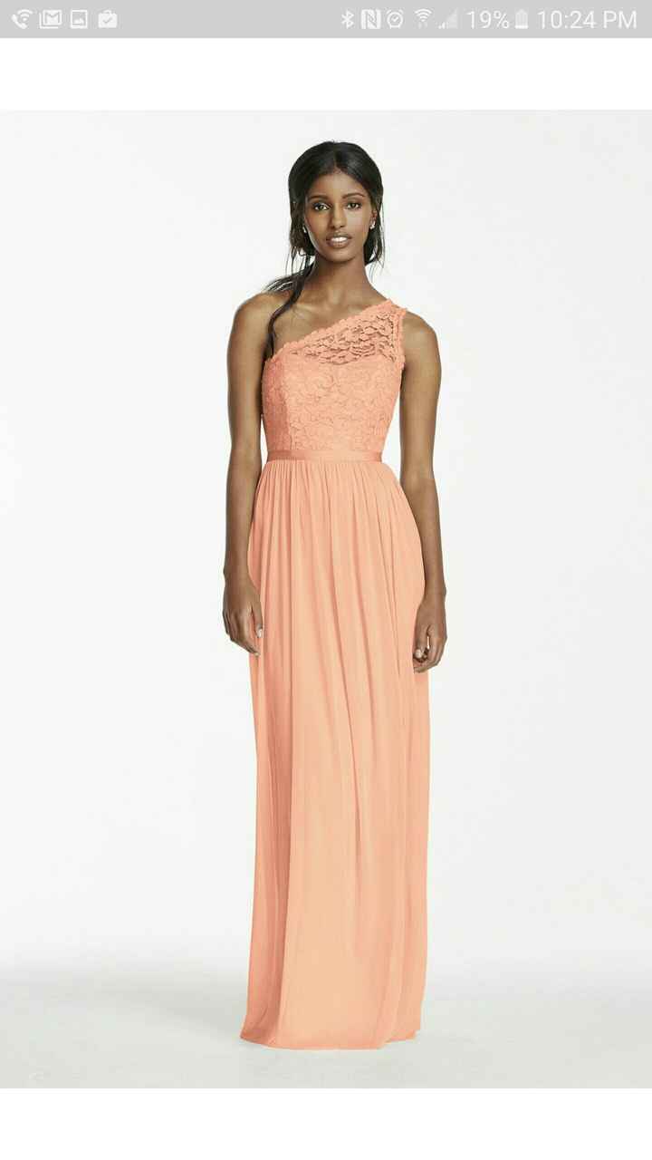 Wha kind of bridesmaid dress goes well with my gown?