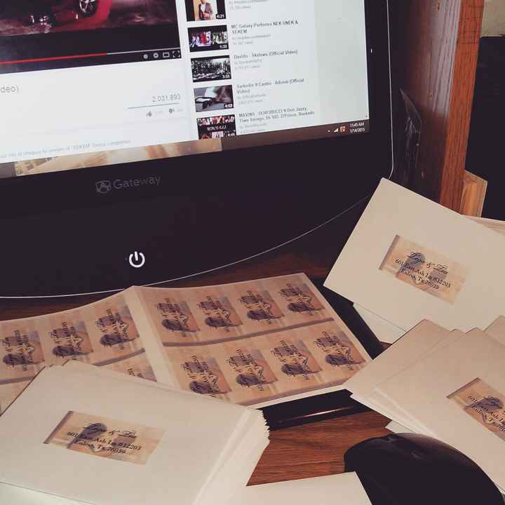 Making address labels and printing onto the envelop